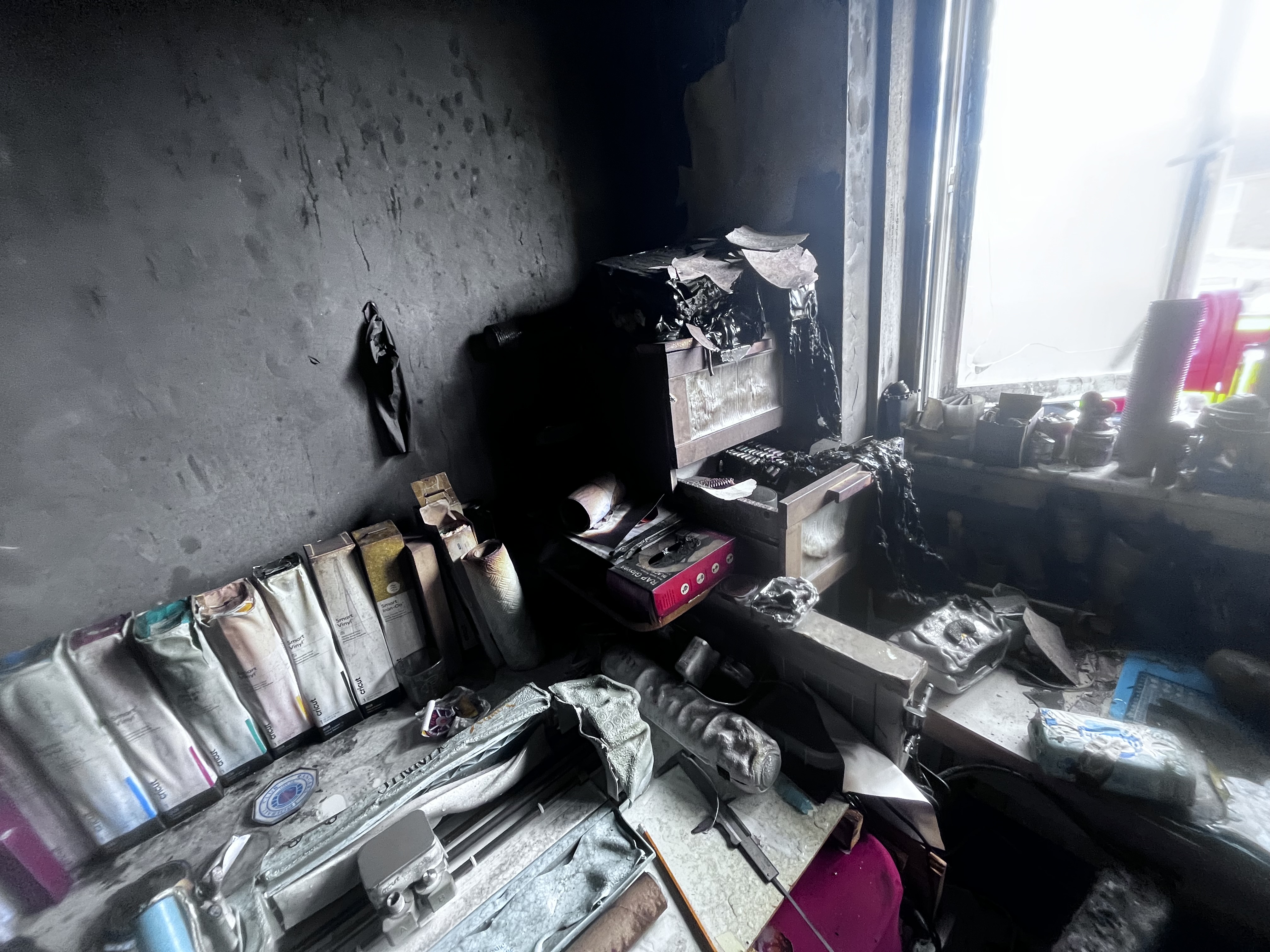 Fire damage day 0 view 3