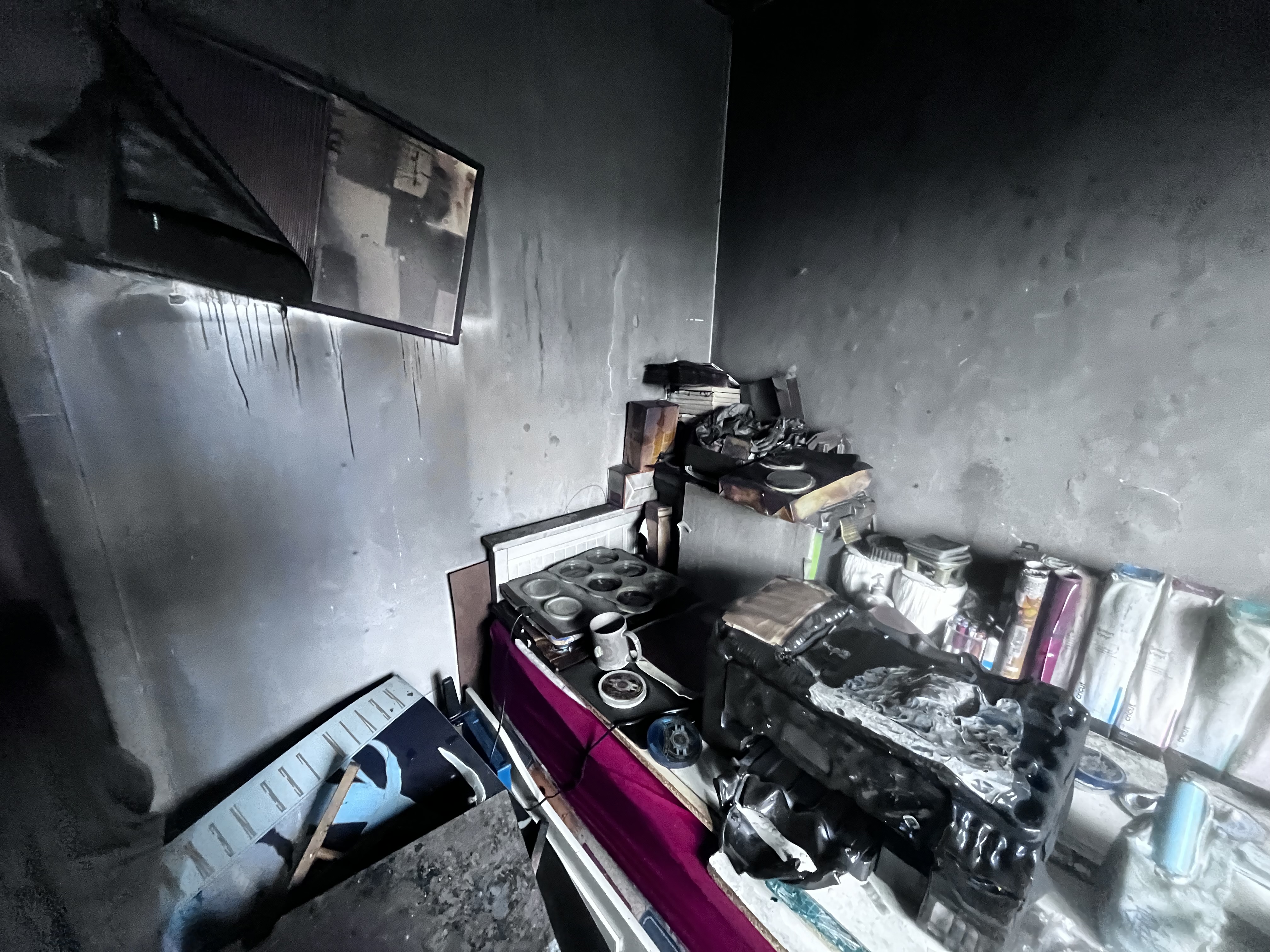 Fire damage day 0 view 4