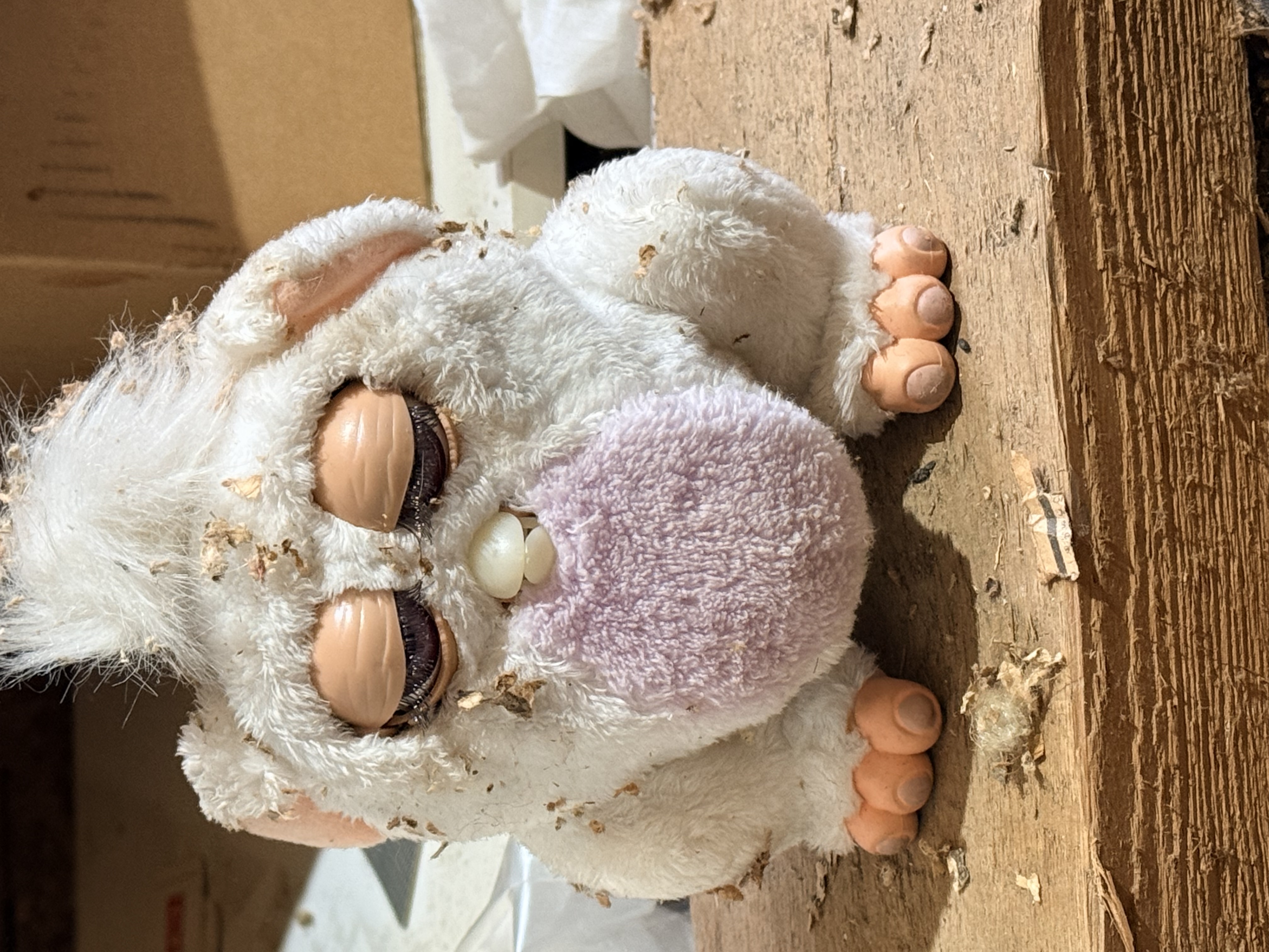 Soot covered Furby relic found in attic