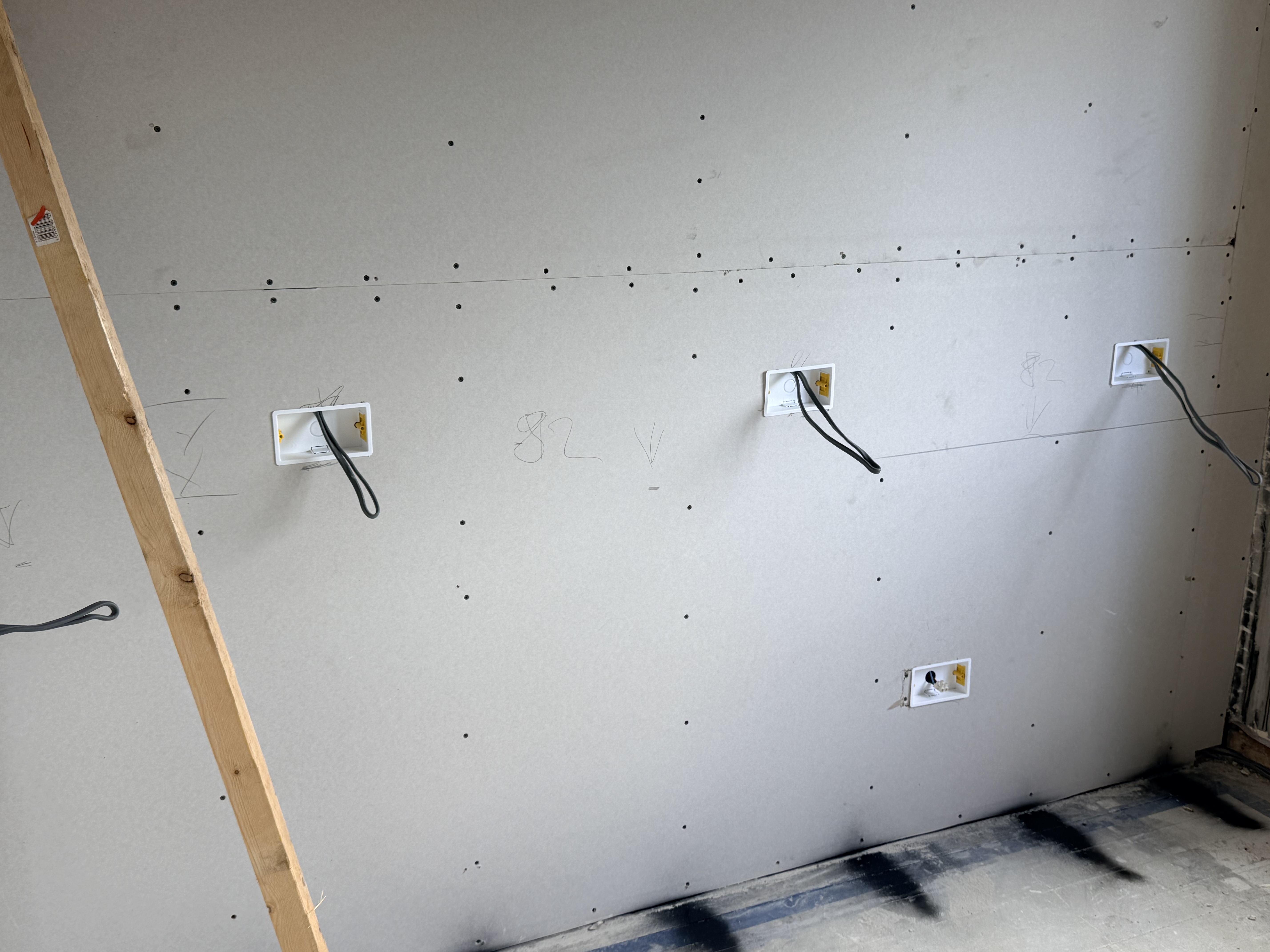 Craft studio walls fully cleared for plastering